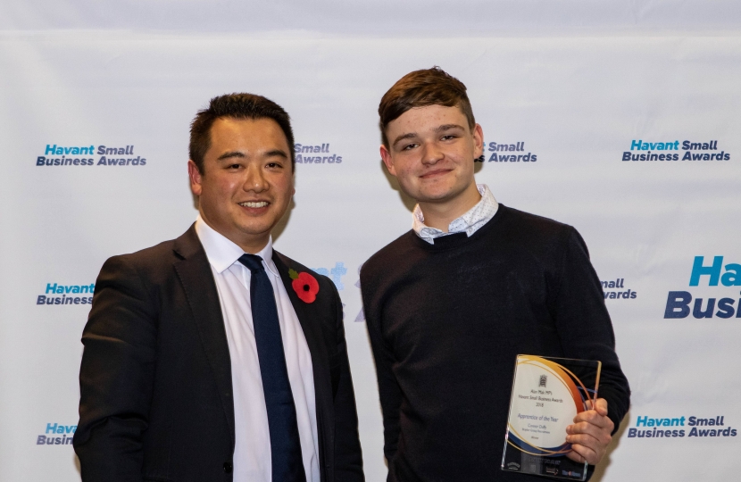 Alan with winners at his Small Business and Community Awards