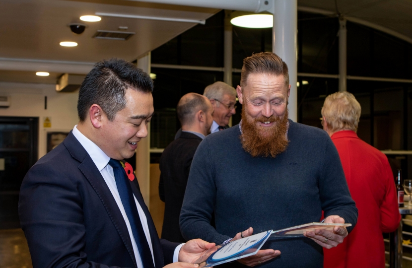 Alan with winners at his Small Business and Community Awards