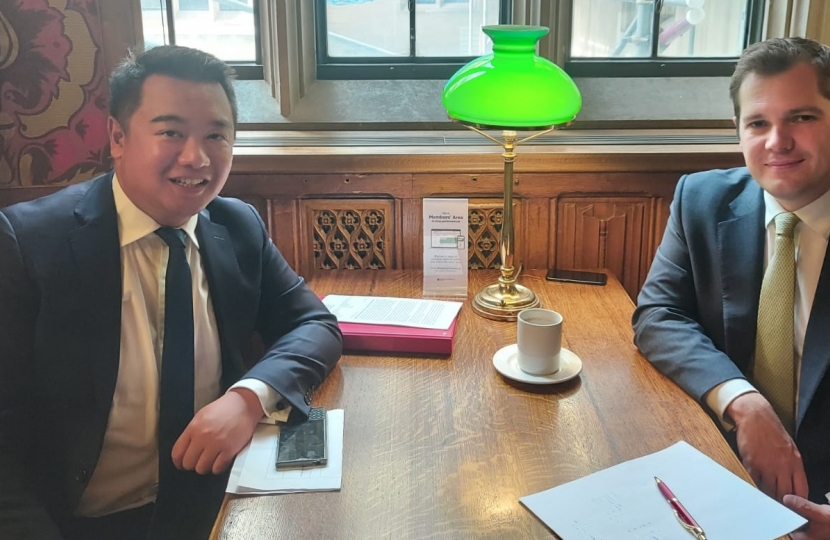 Photo: Alan Mak MP has met the Secretary of State for Housing, Communities and Local Government to set out his views 