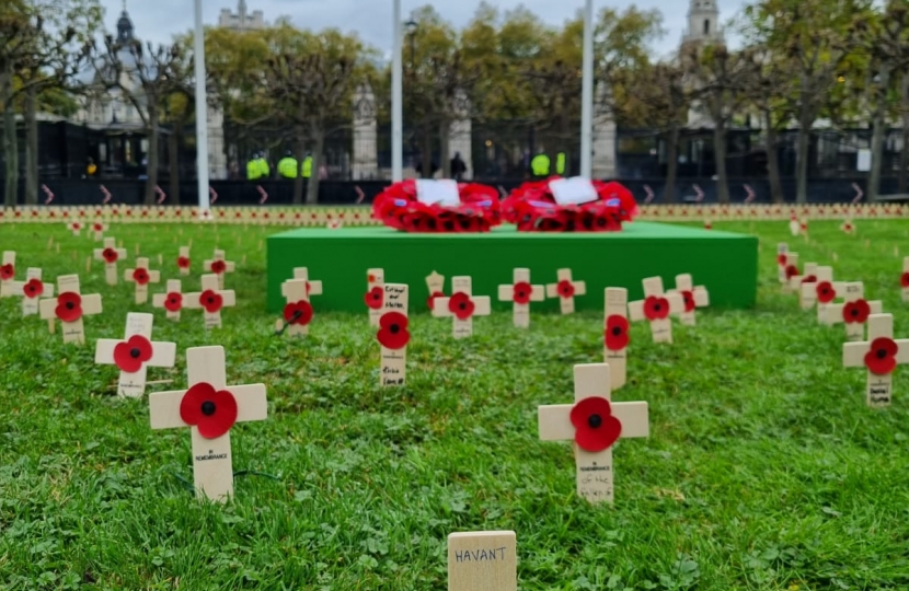 Local MP Alan Mak visited the Constituency Garden of Remembrance ahead of Remembrance Day