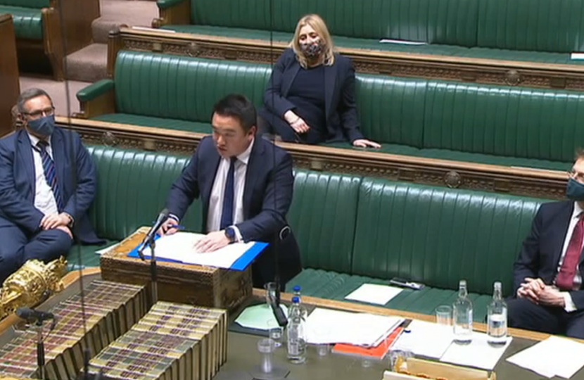 Alan Mak speaking at the Despatch Box in the House of Commons