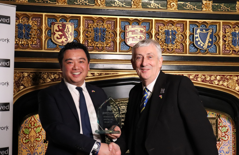 Alan Mak won Conservative MP of the Year in 2022.
