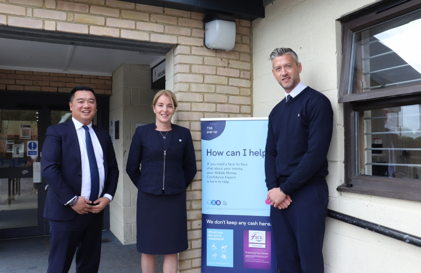 Alan Mak MP visiting TSB pop-up bank