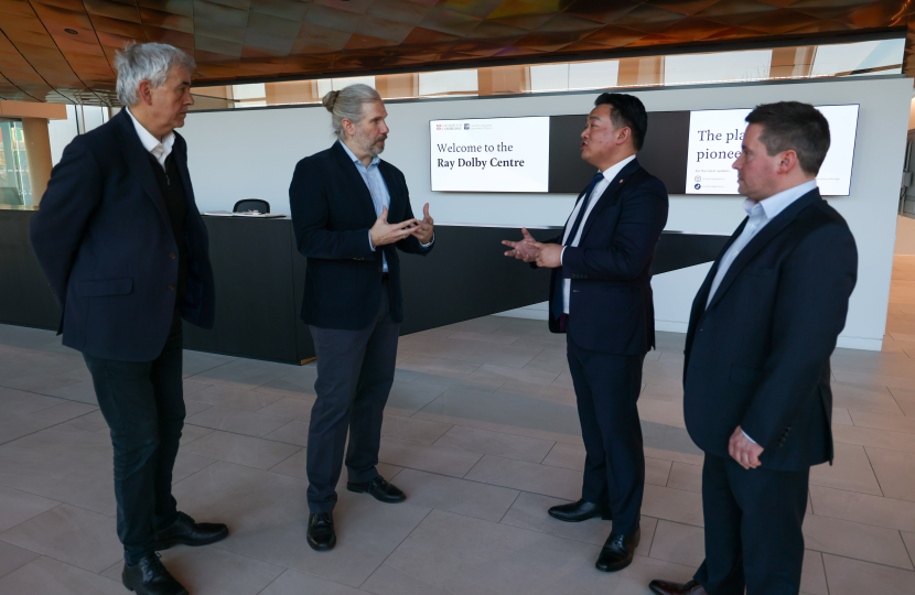 Local MP Alan Mak visits Cambridge life sciences campus to support world-leading academics, scientists and teaching hospitals