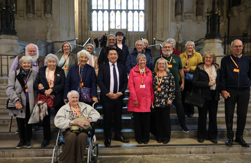 Local MP Alan Mak welcomes Havant Constituency residents to Parliament