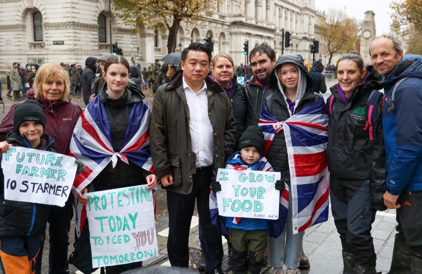 Local MP Alan Mak joins farmers in protest against Labour's Family Farm Tax