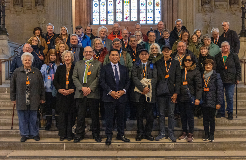 Local MP Alan Mak welcomes group of Havant Constituency residents on his first Parliament tour of 2025