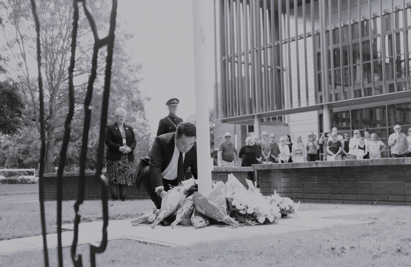 Local MP Alan Mak laid a wreath at the proclamation of King Charles’ reign 