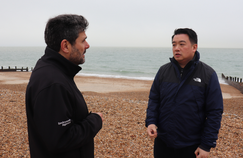 Local MP Alan Mak welcomes Hayling Island flood defence work and backs new funding bid and long-term strategy