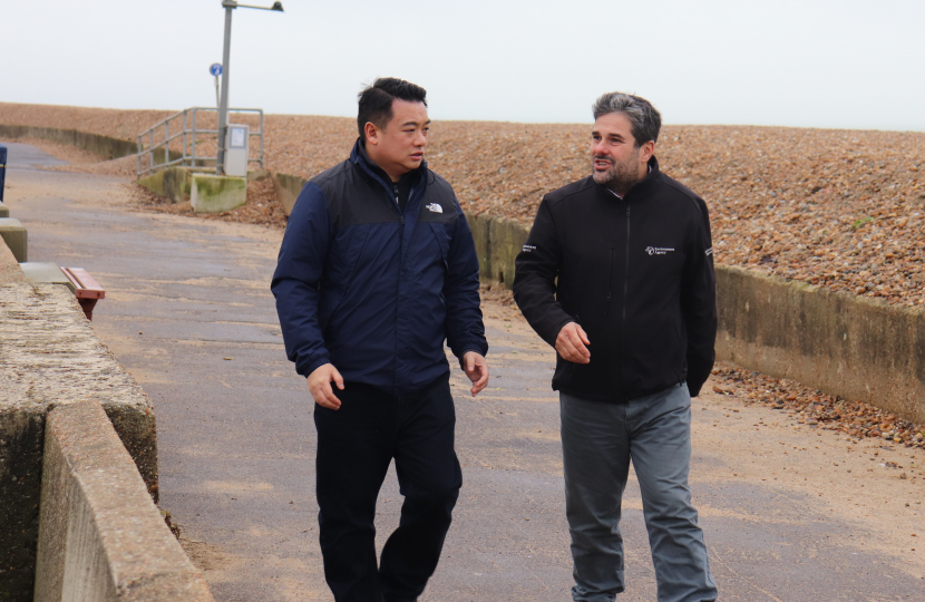 Local MP Alan Mak welcomes Hayling Island flood defence work and backs new funding bid and long-term strategy