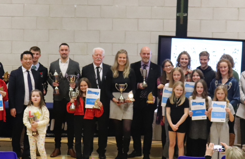 Local MP Alan Mak pays tribute to sporting stars and volunteers at Havant Borough Sports Association Awards