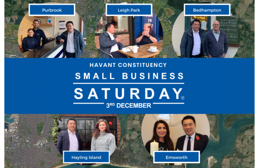 Local MP Alan Mak met with a variety of business owners ahead of Small Business Saturday.