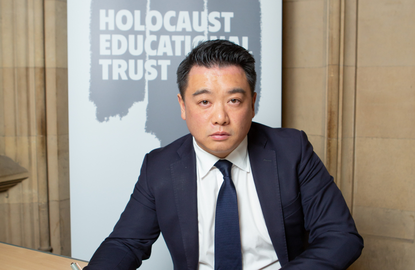 Alan Mak MP signs the Holocaust Educational Trust Book of Commitment in Parliament 