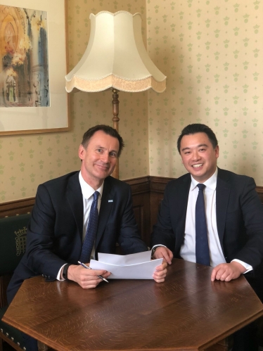 Alan Mak MP with Jeremy Hunt MP