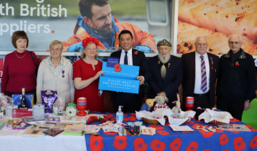 Alan Mak MP launches the 2021 Poppy Appeal in the Havant Constituency alongside Havant Royal British Legion Branch members