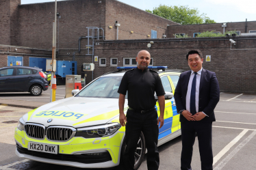 Alan Mak MP with Havant Police District Commander Habs Rahman 