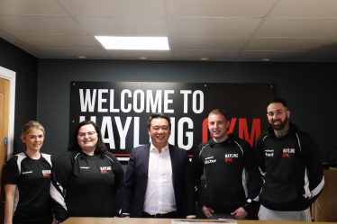 Local MP Alan Mak met Vic Porrett and the team at Hayling Gym