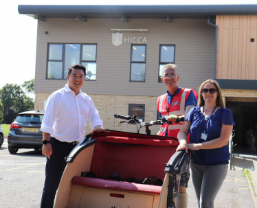 Local MP Alan Mak supports Cycling Without Age tricycle scheme for Hayling Island residents