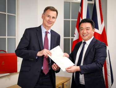 Photo: Alan met Chancellor Jeremy Hunt MP to discuss the Spring Budget 2023