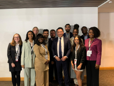 Local MP Alan Mak met the group of young people at Conservative Party Conference in Birmingham 