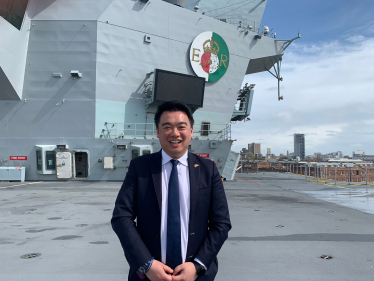 Local MP Alan Mak toured HMS Queen Elizabeth in Portsmouth to support the ship’s company and thanked personnel onboard who are residents of the Havant Constituency for their service.